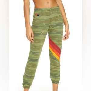 Aviator Nation Camo Chevron Stripe Sweatpants size small